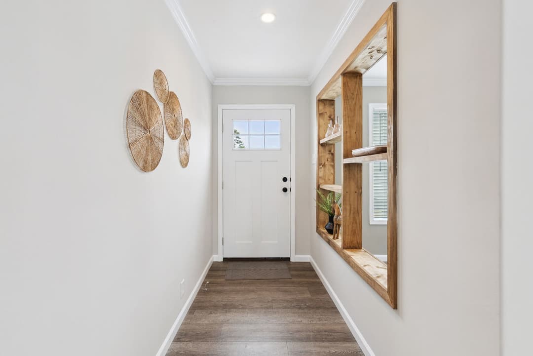 Blue sky interior home features